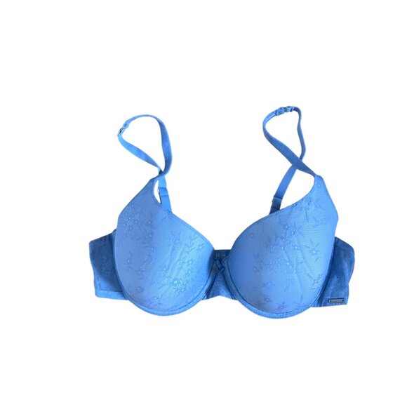 La vie en rose baby blue with flowers bra 36B - Picture 1 of 2